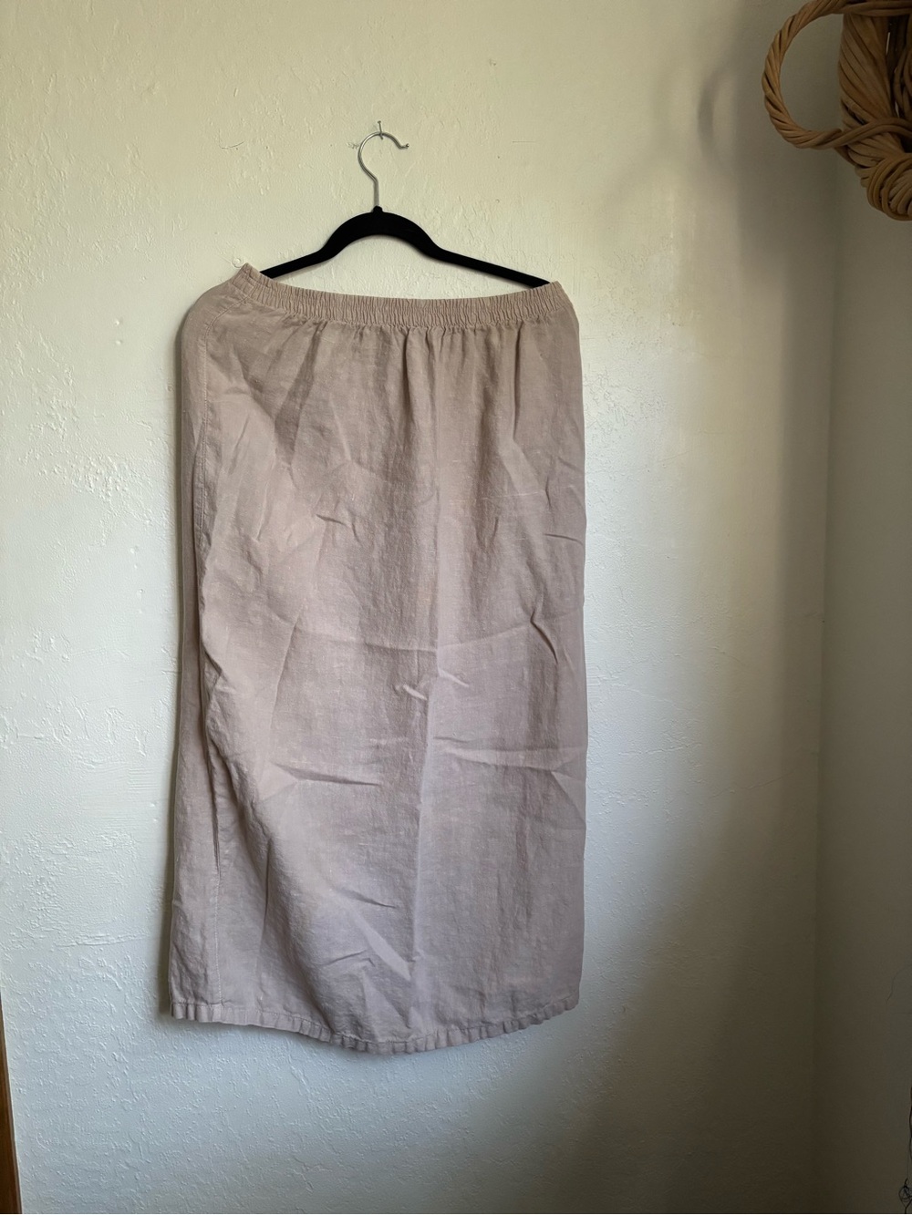 Color Me Cotton Midi Skirt in Taupe